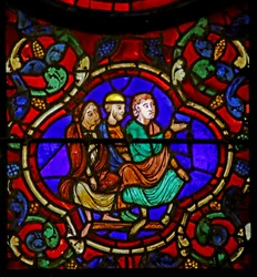 Zuschauer, Szene aus dem Leben des Hl. Martin, Kathedrale von Chartres